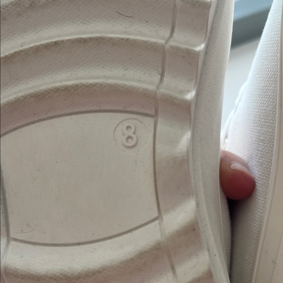 Classic White Canvas Platform Sneakers - Picture 6 of 6